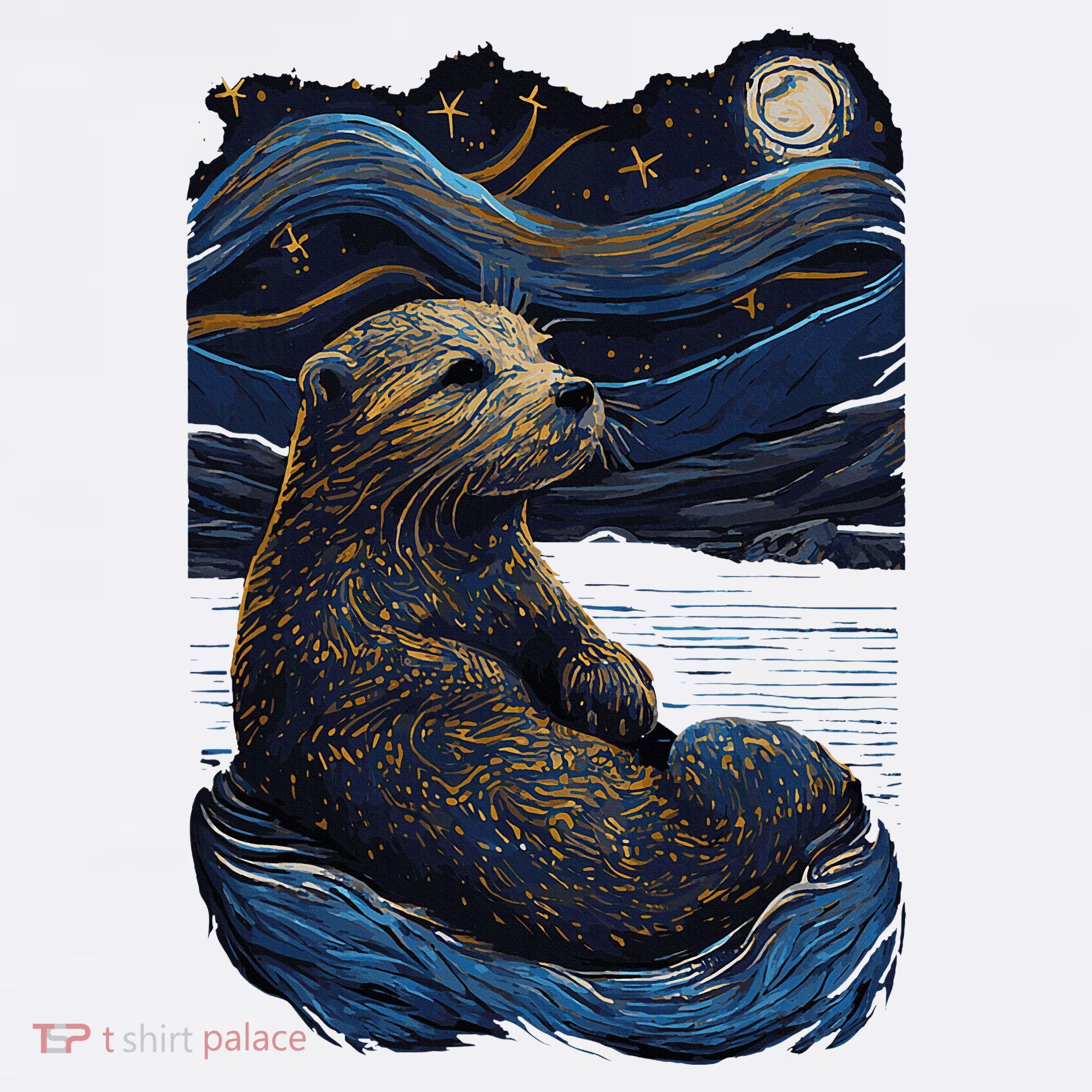 Otter Starry Night Mousepad