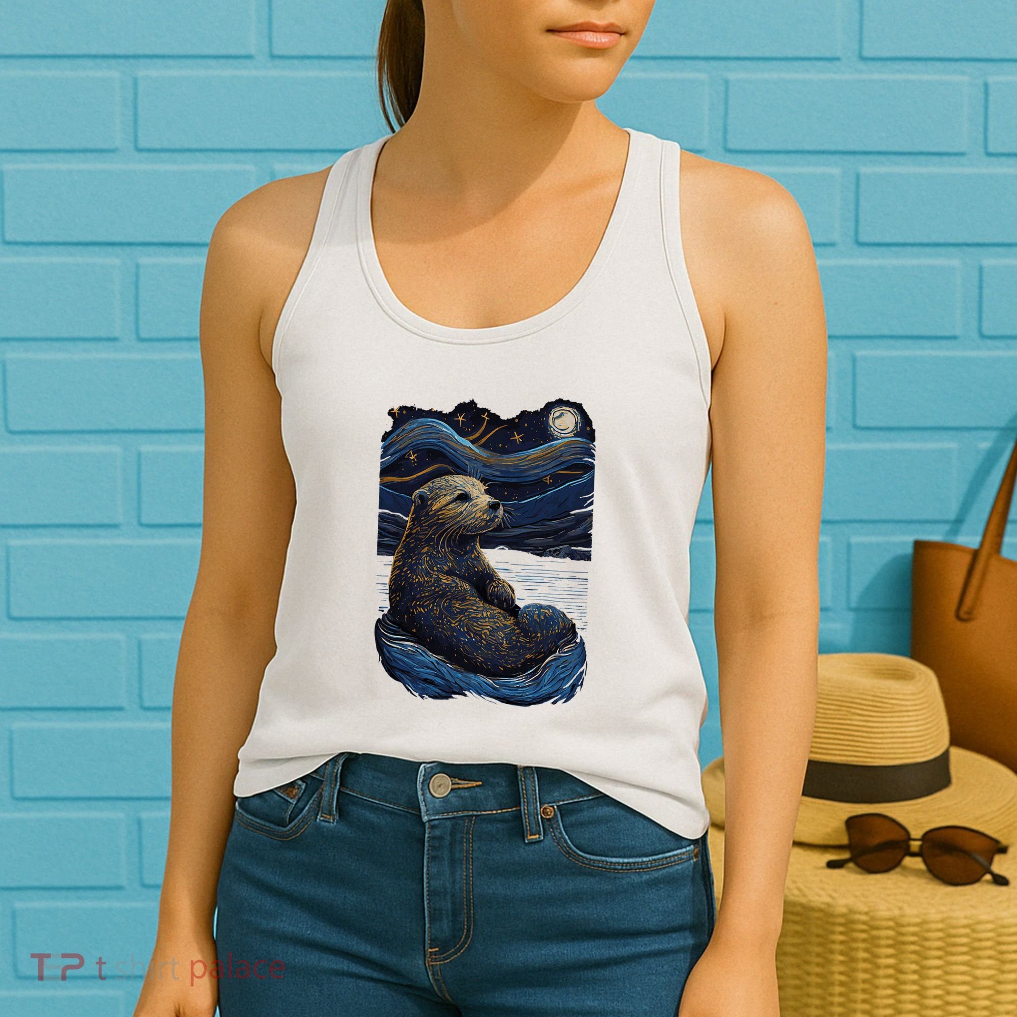 Otter Starry Night Women's Tank Top