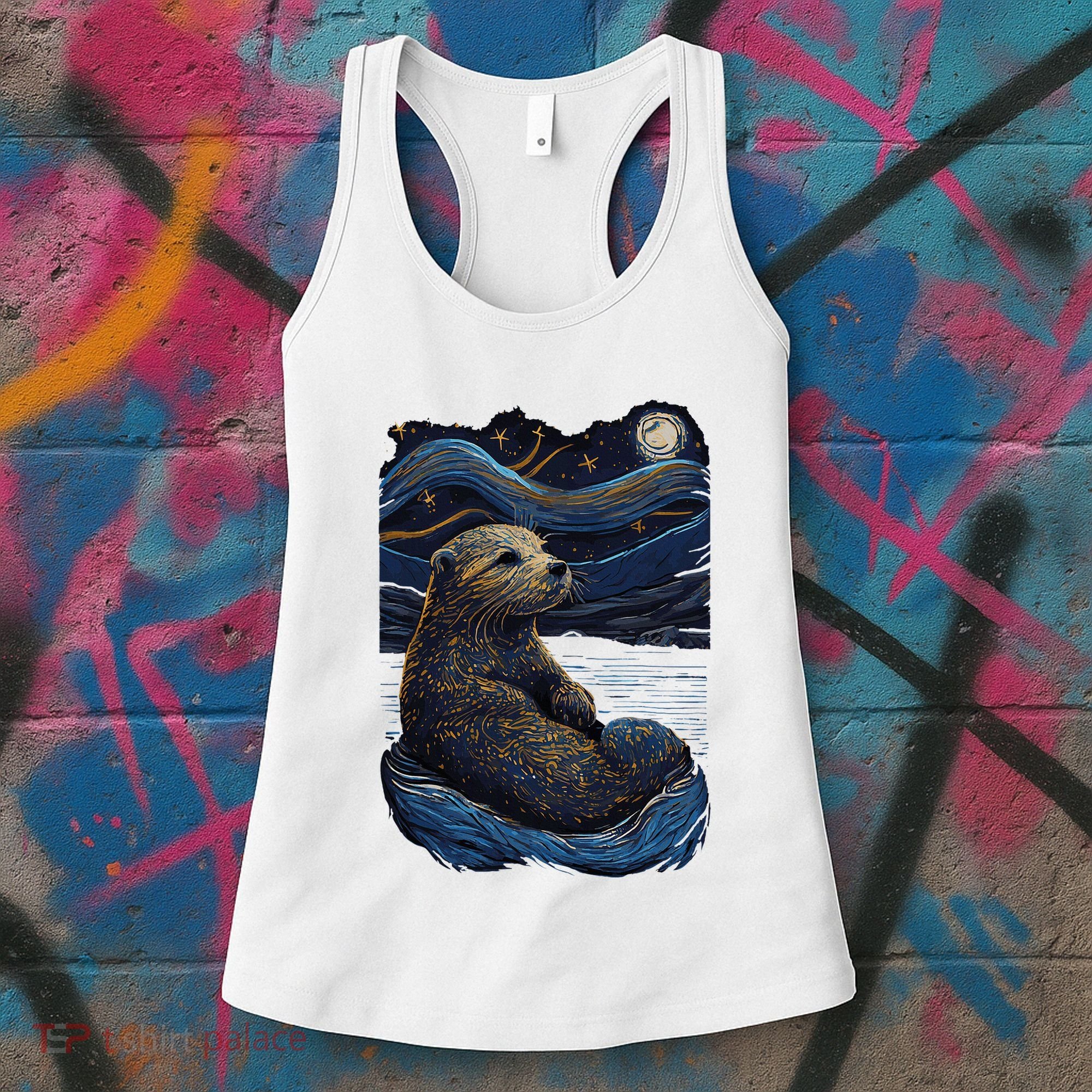 Otter Starry Night Women's Tank Top