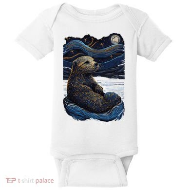 Otter Starry Night Baby Bodysuit