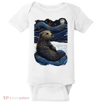 Otter Starry Night Baby Bodysuit