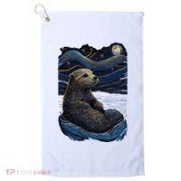 Otter Starry Night Golf Towel thumb 0
