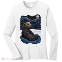 Otter Starry Night Women's Long Sleeve Shirt thumb 0