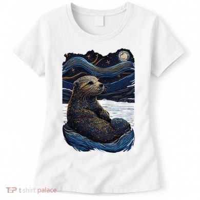 Otter Starry Night Women's T-Shirt