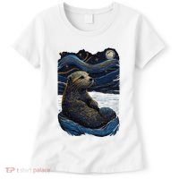 Otter Starry Night Women's T-Shirt thumb 0
