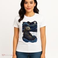 Otter Starry Night Women's T-Shirt thumb 4