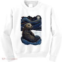 Otter Starry Night Kids Sweatshirt thumb 0