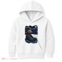 Otter Starry Night Kids Hoodie thumb 0