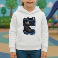 Otter Starry Night Kids Hoodie thumb 3