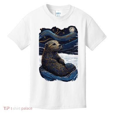 Otter Starry Night Kids T-Shirt