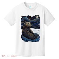 Otter Starry Night Kids T-Shirt thumb 0