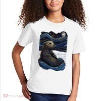 Otter Starry Night Kids T-Shirt thumb 2