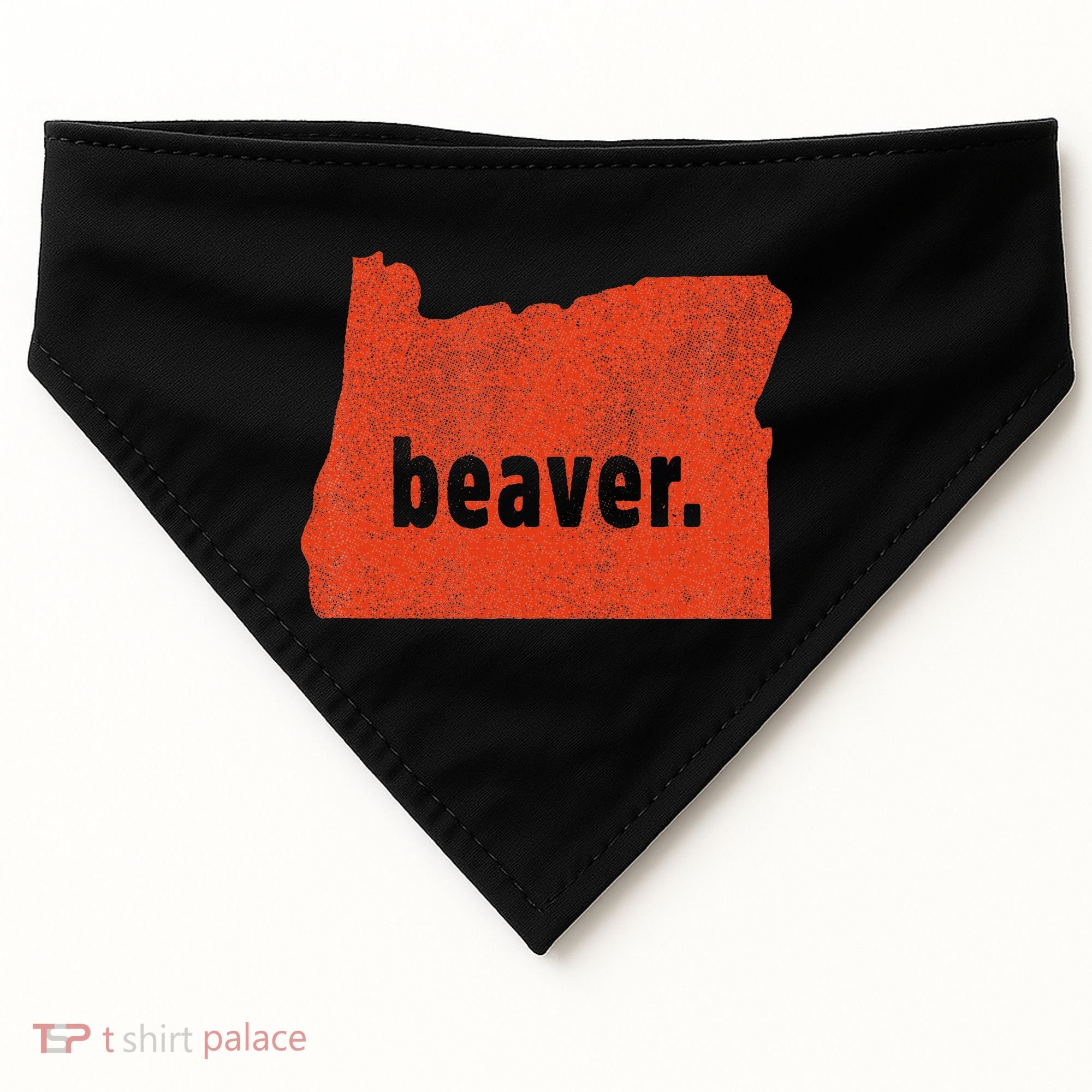 Oregon State Nickname Beaver Distressed USA-Made Doggie Bandana