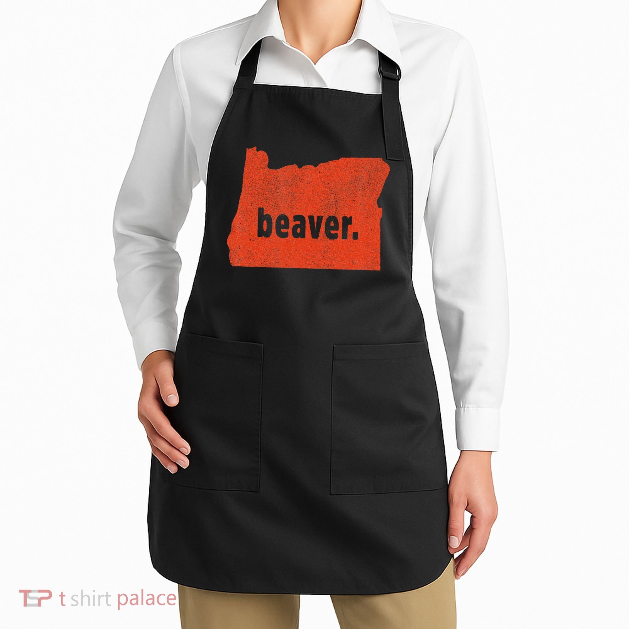 Oregon State Nickname Beaver Distressed Apron