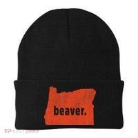 Oregon State Nickname Beaver Distressed Beanie thumb 0