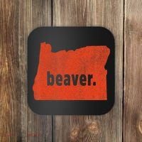 Oregon State Nickname Beaver Distressed Coaster thumb 0