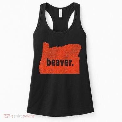 Oregon State Nickname Beaver Distressed Women's Tank Top