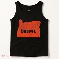 Oregon State Nickname Beaver Distressed Tank Top thumb 2