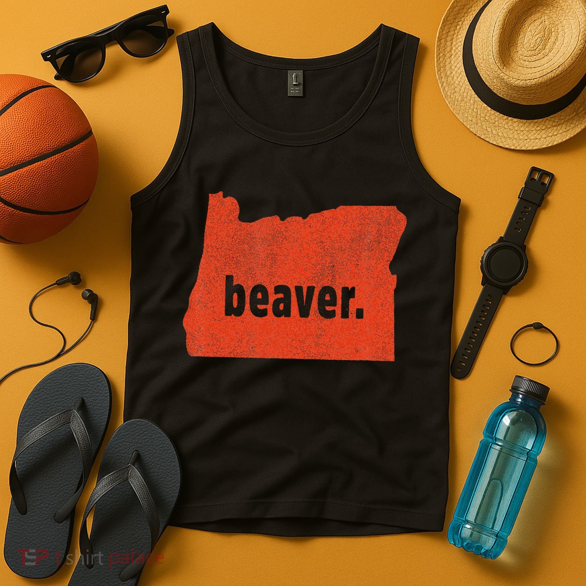 Oregon State Nickname Beaver Distressed Tank Top