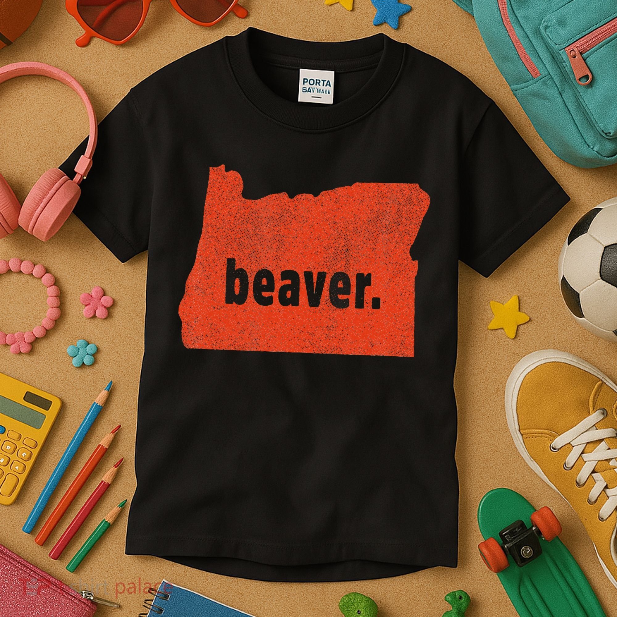 Oregon State Nickname Beaver Distressed Kids T-Shirt