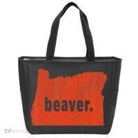Oregon State Nickname Beaver Distressed Tote Bag thumb 0
