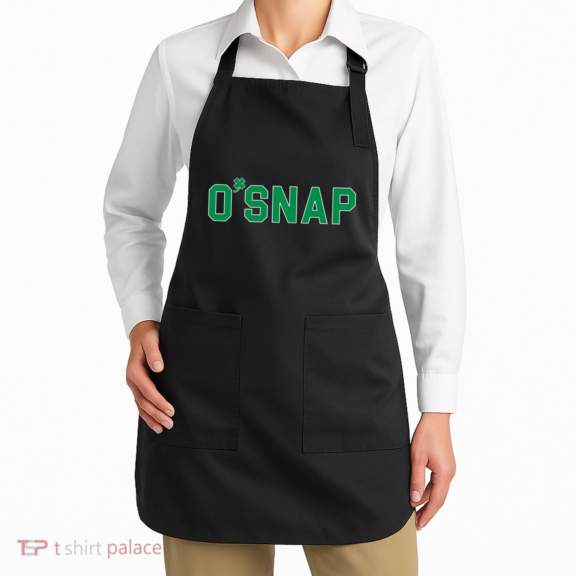 O'Snap Irish St. Patrick's Day Clover Apron