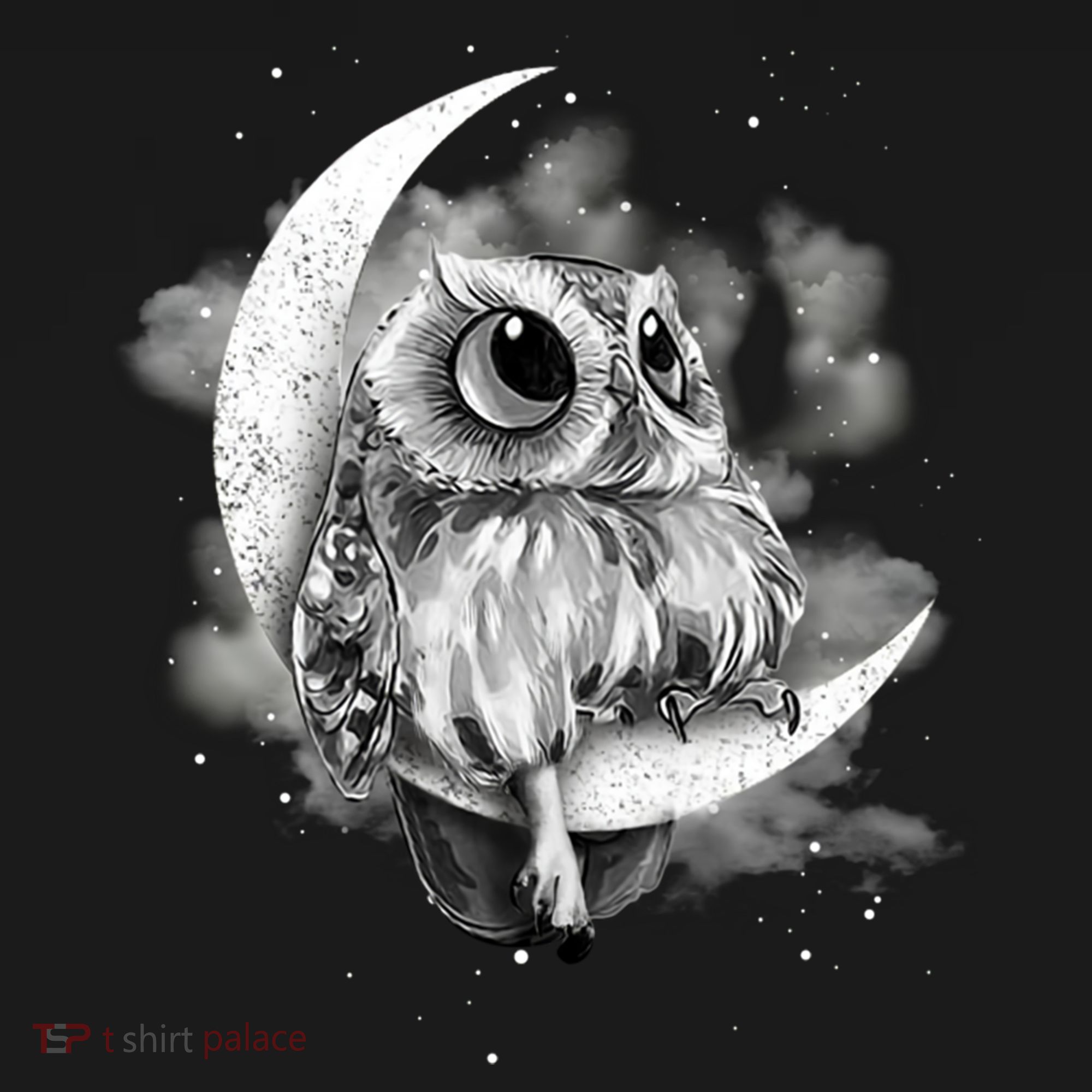 Owl Sitting On The Moon Gift USA-Made Doggie Bandana
