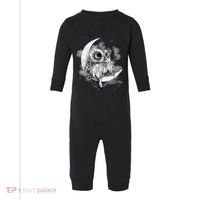 Owl Sitting On The Moon Gift Infant Fleece One Piece thumb 0
