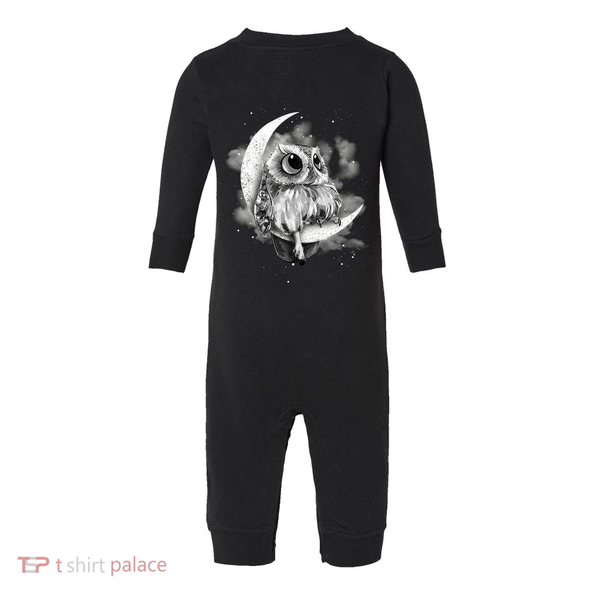 Owl Sitting On The Moon Gift Infant Fleece One Piece