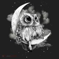 Owl Sitting On The Moon Gift Beanie thumb 2