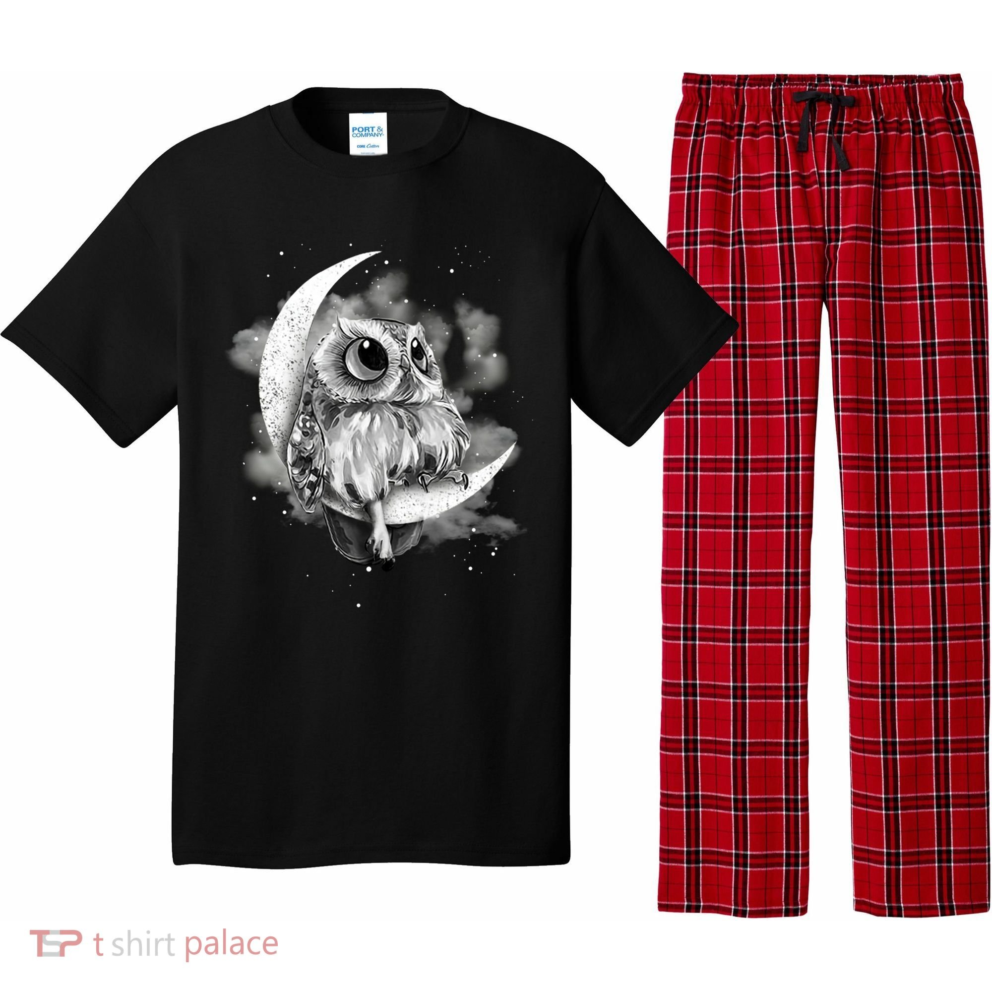 Owl Sitting On The Moon Gift Pajama Set