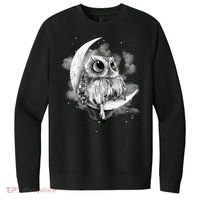 Owl Sitting On The Moon Gift V.I.T. Fleece Crew Sweatshirt thumb 0