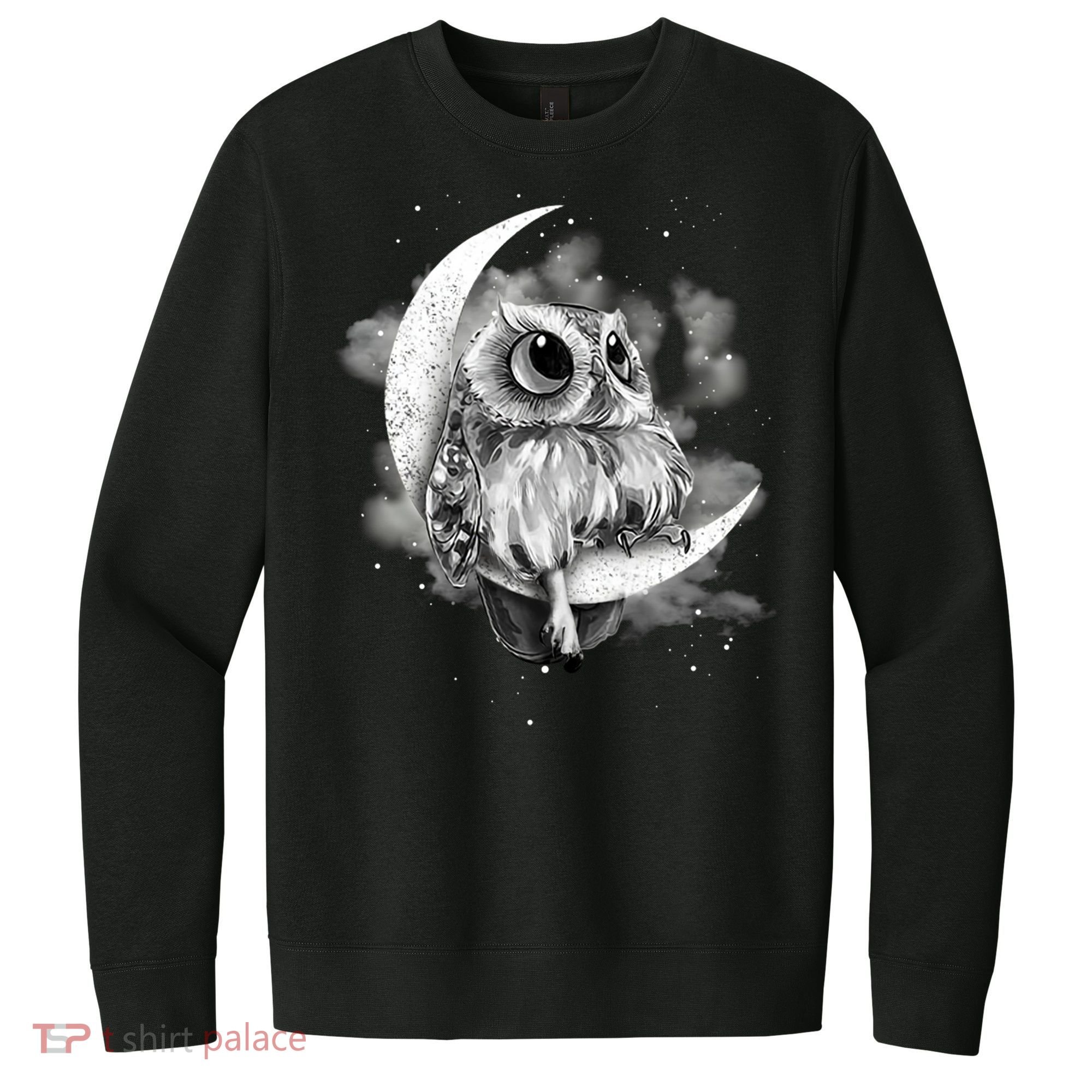 Owl Sitting On The Moon Gift V.I.T. Fleece Crew Sweatshirt