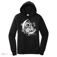 Owl Sitting On The Moon Gift Women's Hoodie thumb 0