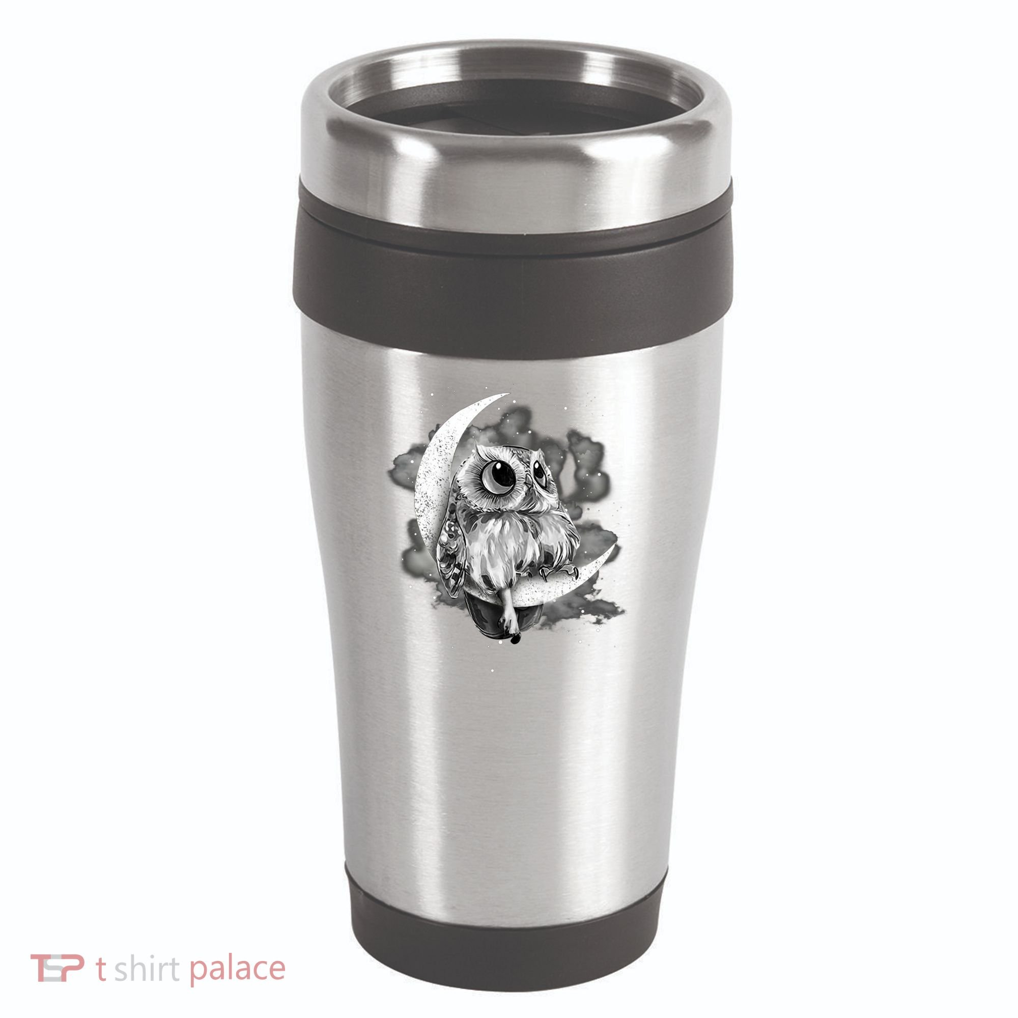 Owl Sitting On The Moon Gift 16oz Travel Tumbler