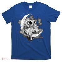 Owl Sitting On The Moon Gift T-Shirt thumb 0