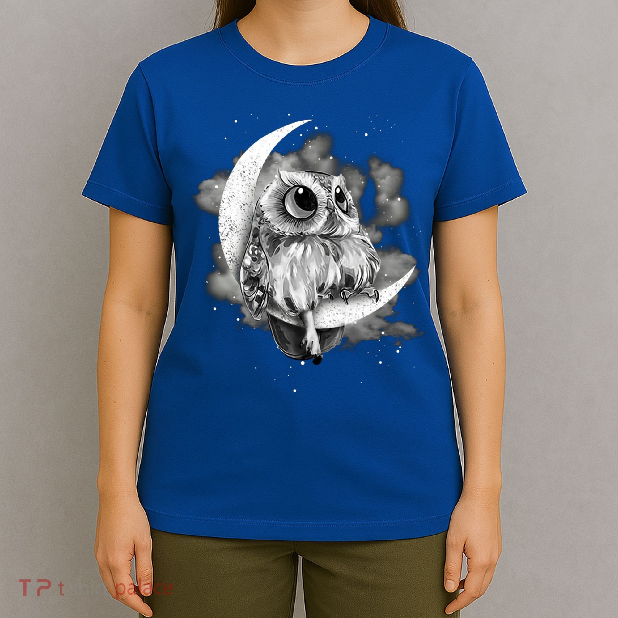 Owl Sitting On The Moon Gift T-Shirt