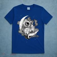 Owl Sitting On The Moon Gift T-Shirt thumb 5