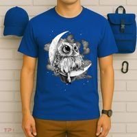 Owl Sitting On The Moon Gift T-Shirt thumb 6