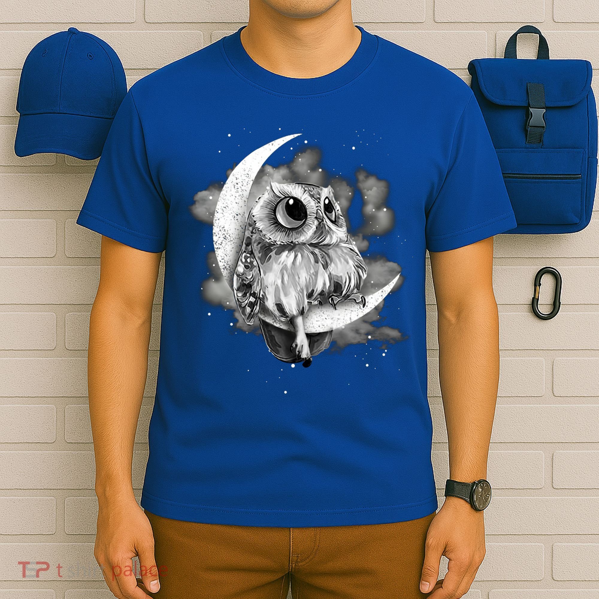 Owl Sitting On The Moon Gift T-Shirt