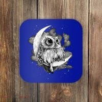 Owl Sitting On The Moon Gift Coaster thumb 0
