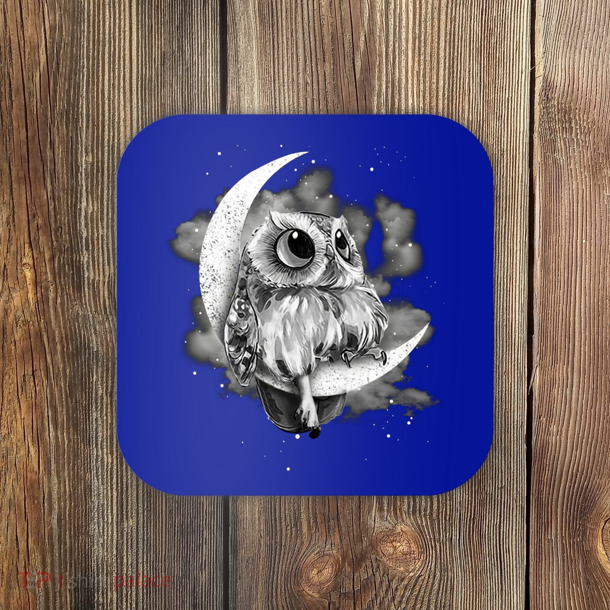 Owl Sitting On The Moon Gift Coaster