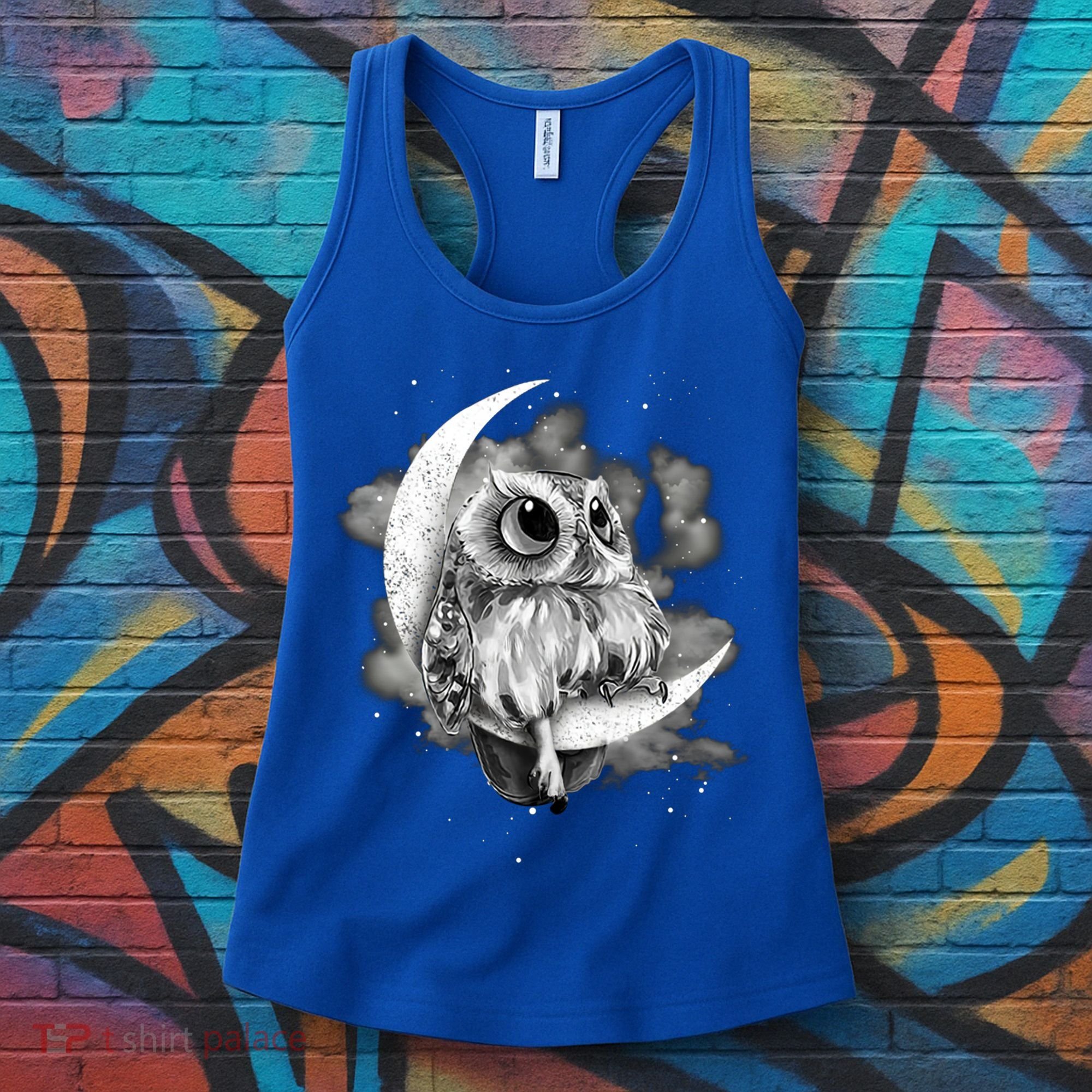 Owl Sitting On The Moon Gift Women's Tank Top