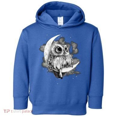 Owl Sitting On The Moon Gift Toddler Hoodie