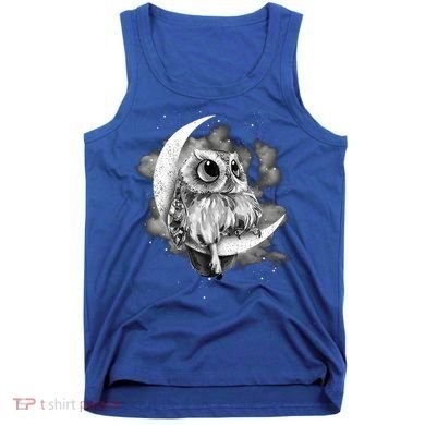 Owl Sitting On The Moon Gift Tank Top