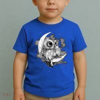 Owl Sitting On The Moon Gift Toddler T-Shirt thumb 2
