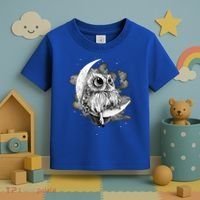 Owl Sitting On The Moon Gift Toddler T-Shirt thumb 3