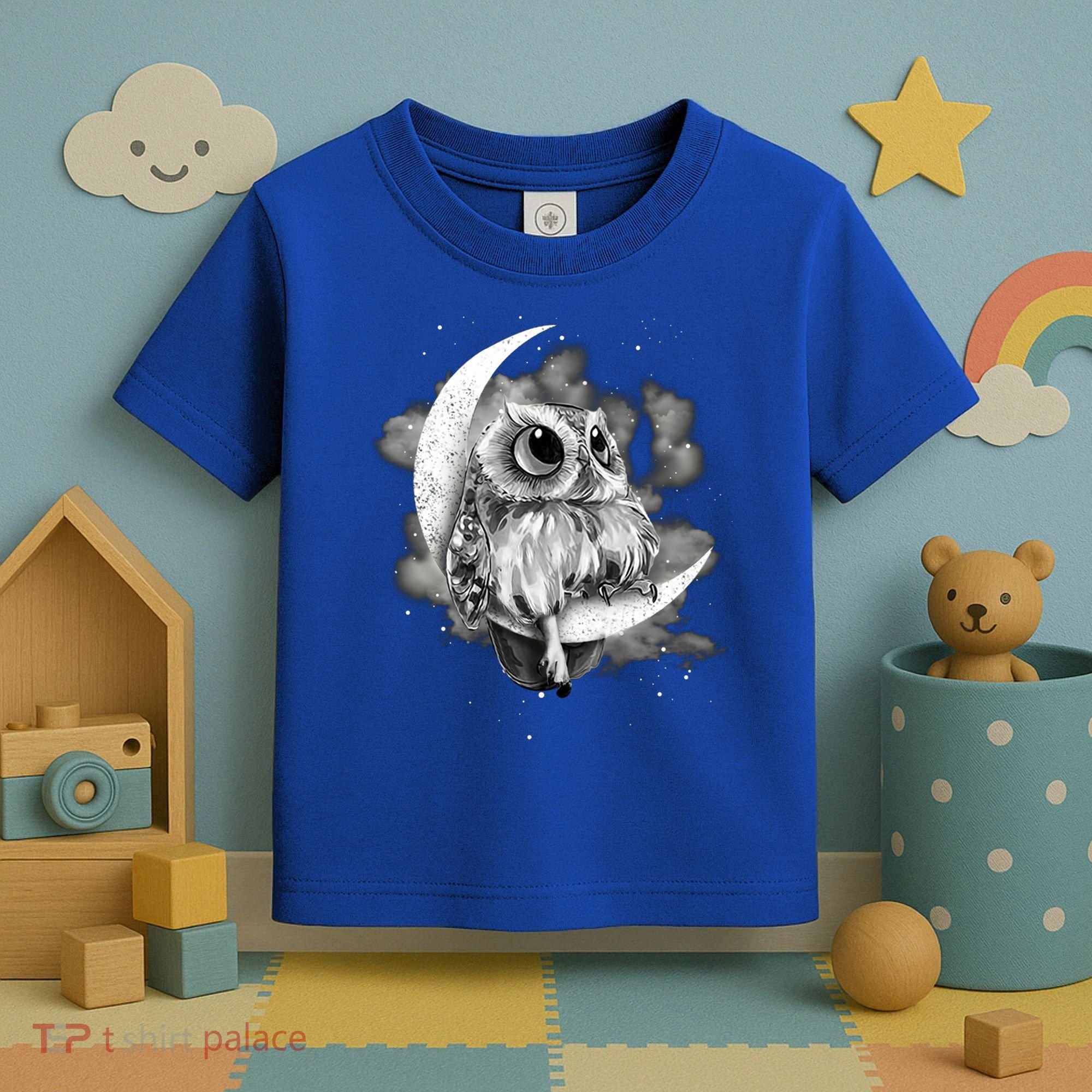 Owl Sitting On The Moon Gift Toddler T-Shirt