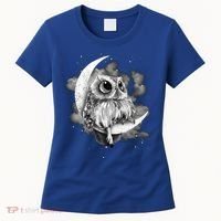 Owl Sitting On The Moon Gift Women's T-Shirt thumb 0