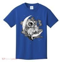 Owl Sitting On The Moon Gift Kids T-Shirt thumb 0